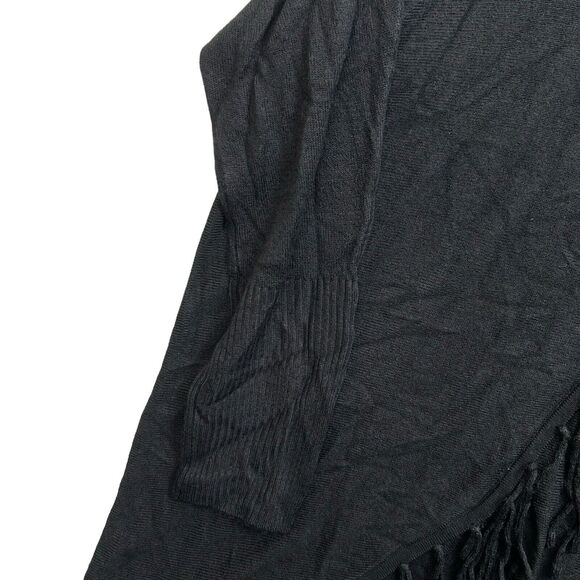 Birch NY Cowl Neck Sweater Top Black Fringe Long Sleeve Women's Small NWOT‎ - Picture 4 of 11